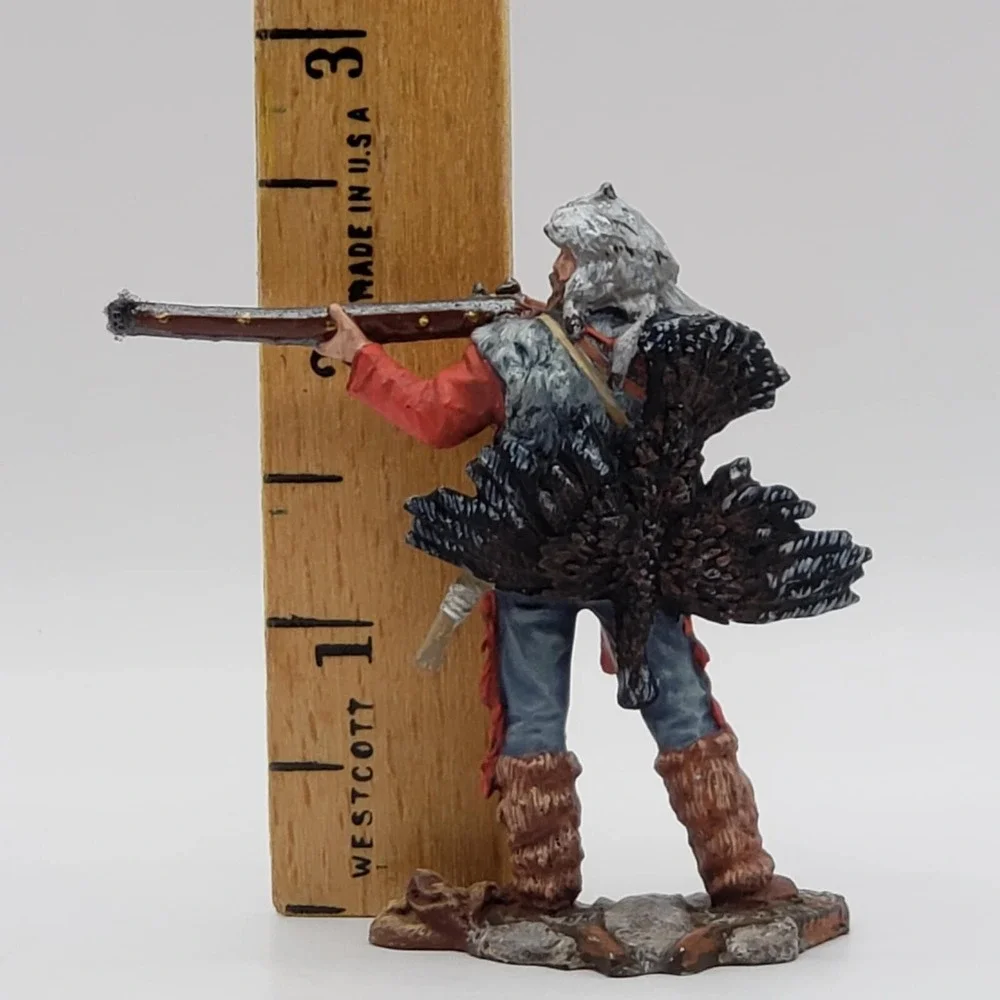 American Trapper & Bird Tin Soldier Collectible Shooting OldWest Diorama Stamped